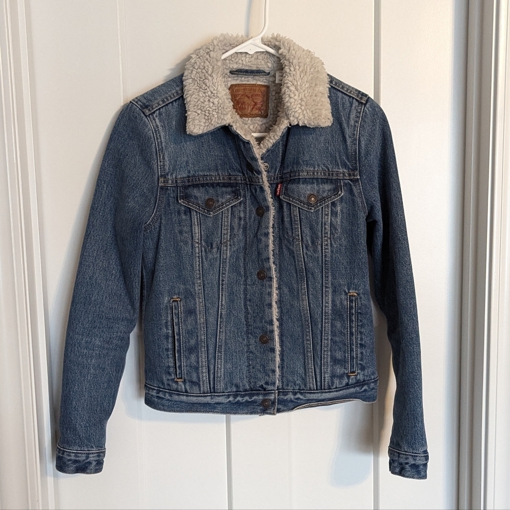 Levi's Original Sherpa Trucker Women's Jean Jacket sz XS
